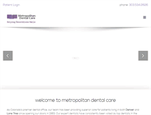 Tablet Screenshot of metrodentalcare.com